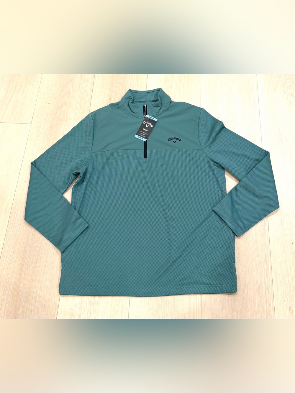 Callaway Sagebrush Green  1/4 Zip Pullover Opti-therm UPF50 Mens Large New
